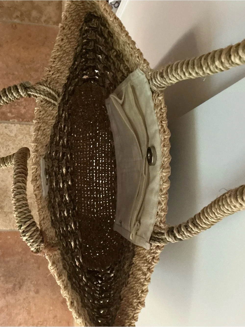 Nine West Natural Braided Straw Tote